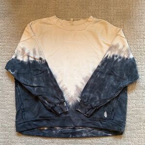 FP Movement by Free People Tie-Dye Sweatshirt - Black and Cream
